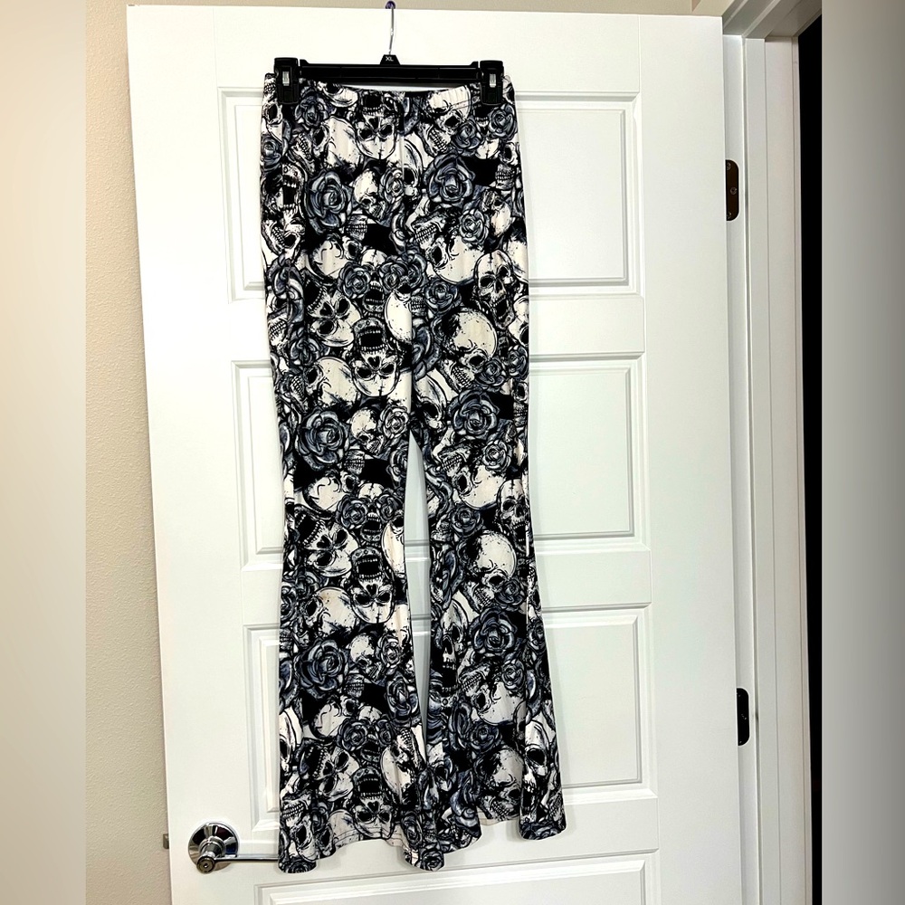 Halloween flared stretchy pants